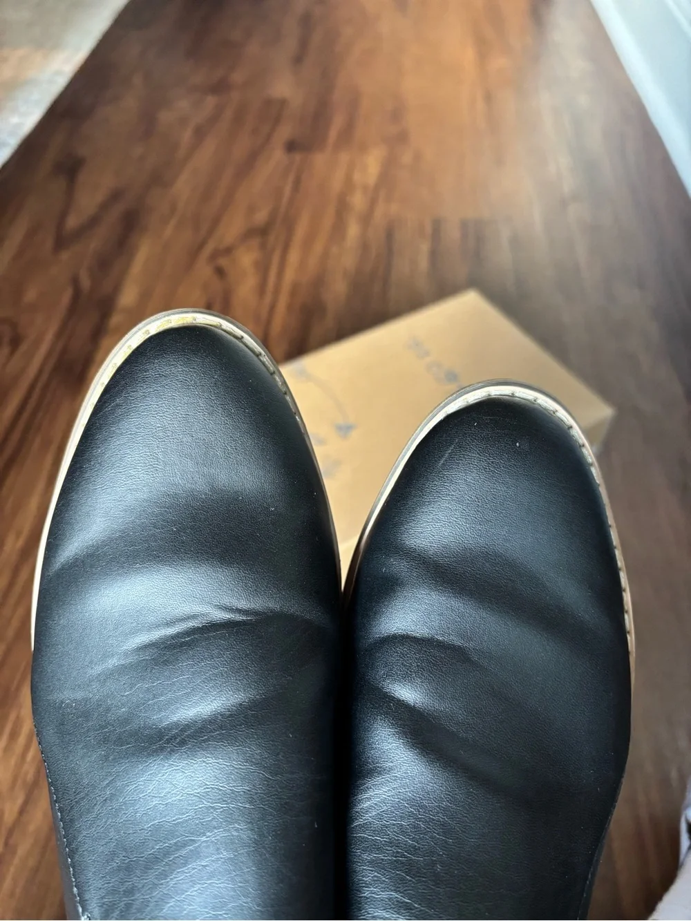 Indigo Rd Black Leather Mule Loafers Slip On Shoes Size 9.5M